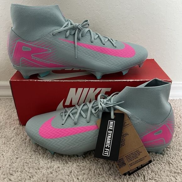 Nike Zoom Mercurial Superfly 10 Pro FG Cleats In Blue/Pink Size 11 FQ1456-301 main image 5